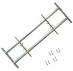 vidaXL Fenstergitter Verstellbar mit 2 Querst&auml;ben 500-650 mm