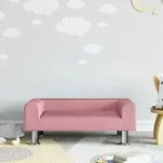vidaXL Kindersofa Rosa 70x45x26,5 cm Samt