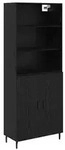 vidaXL Highboard Schwarz Eichen-Optik 69,5 x 34 x 180 cm