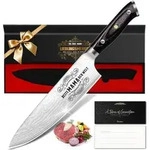 K&uuml;chenmesser Damaststahl Mama Weihnachtsgeschenk Kochmesser