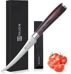 K&uuml;chenmesser 13 cm Antihaft Holzgriff Klinge Tomatenmesser