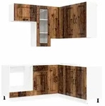 vidaXL K&uuml;cheneinheit KALMAR 8 pcs Altholz Holzwerkstoff