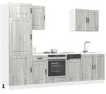 vidaXL 7-tlg. K&uuml;chenschrank-Set Kalmar Grau Sonoma Holzwerkstoff