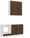 vidaXL K&uuml;cheneinheit LUCCA 5 pcs Brauneiche Holzwerkstoff