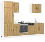 vidaXL 7-tlg. K&uuml;chenschrank-Set Lucca Artisan-Eiche Holzwerkstoff