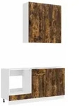 vidaXL K&uuml;cheneinheit KALMAR 5 pcs Ger&auml;ucherte Eiche Holzwerkstoff