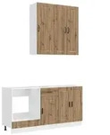 vidaXL K&uuml;cheneinheit PORTO 5 pcs Artisan-Eiche Holzwerkstoff