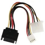 Nedis Interne Stromkabel | SATA 15-Pin Stecker | FDD Buchse / Molex Buchse |