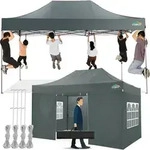 COBIZI Pavillon 3x4,5 Wasserdicht Stabil Winterfest mit 4 Seitenwand,Popup