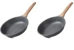 Bratpfanne 28cm, Antihaft, Granit-Beschichtung, 2er-Pack