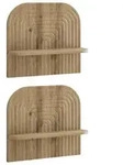 vidaXL Wandregal 2 stk. Artisan-Eiche 41 x 13,5 x 37,5 cm