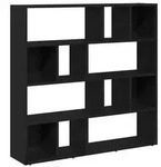 vidaXL B&uuml;cherschrank/Raumteiler Eiche schwarz 105x24x102 cm
