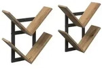 vidaXL Wandregal 2 pcs Artisan-Eiche 43 x 15 x 47 cm Holzwerkstoff