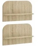 vidaXL Wandregal 2 stk. Sonoma-Eiche 60 x 13,5 x 37,5 cm Holzwerkstoff