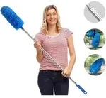 Staubwedel Teleskop Ausziehbar 254cm Mikrofaser Waschbar Blau