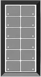 Issendorff Glas-Tastenfeld rahmenlos LCN - GTS12B