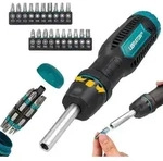 Ratschenschraubendreher 33 in 1 magnetisch mit ergonomischem Griff