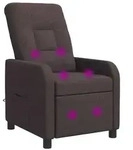 vidaXL Massage Relaxsessel Dunkelbraun Stoff
