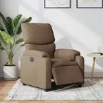 vidaXL Relaxsessel Elektrisch Braun Stoff
