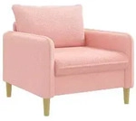 vidaXL XL-Sessel Rosa Boucl&eacute;