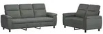 vidaXL Sofa-Set 2 pcs Dunkelgrau Stoff