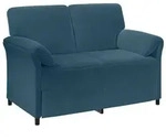 vidaXL 2-Sitzer Sofa Blau 138 x 83 x 95 cm Samt