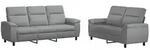 vidaXL Sofa-Set 2 pcs Hellgrau Stoff