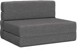 vidaXL Klappsofa Bett Hellgrau 190 x 70 x 15 cm Stoff