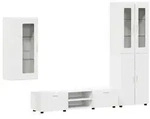 vidaXL TV-Schrankset mit Schubladen FLORIN 3 pcs Wei&szlig; Holzwerkstoff