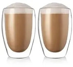 Latte Macchiato Gl&auml;ser Doppelwandig 2x 450ML Borosilikatglas isoliert