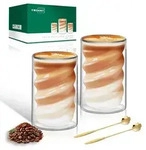 Latte Macchiato Gl&auml;ser doppelwandig 400ml Borosilikatglas 2er Set
