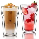 Doppelwandige Kaffeegl&auml;ser 500ml, 2er Set Borosilikatglas Thermogl&auml;ser