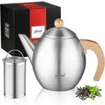 Teekanne Edelstahl 1200ml 18 8 Typ9 Edelstahl Teekanne mit St&ouml;vchen