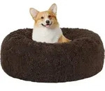 Hundebett orthop&auml;disches rund Donut L 70 x B 70 x H 20 cm Braun