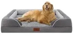 Hundebett orthop&auml;disch 106x76x21cm Grau mit Eierkartonschaum, waschbar,...