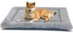 Hundebett Hundematte Hundedecke Katzenkissen M(76*50cm) Grau und Blau
