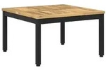 vidaXL Couchtisch Wei&szlig; und Schwarz 60 x 60,5 x 36 cm Massivholz Akazie