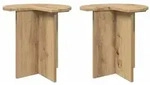 vidaXL Beistelltisch 2 pcs Artisan-Eiche &Oslash; 39 x 38 cm Holzwerkstoff