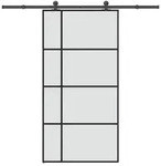 vidaXL Schiebet&uuml;r mit Beschlag 102,5x205 cm ESG-Glas & Aluminium