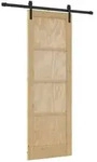 vidaXL Schiebet&uuml;r Natur 73,5 x 211 cm Massives Kiefernholz
