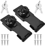 2x Sicherheits&uuml;berfalle abschlie&szlig;bar 119mm Schwarz mit Schl&uuml;ssel...