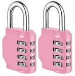 NAGE Zahlenschloss 4-stellig Rosa 2 St&uuml;ck