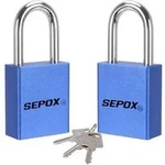 SEPOX&reg; 2er-Pack Vorh&auml;ngeschloss gleichschlie&szlig;end Aluminium blau