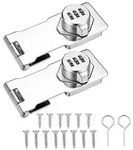 Lpraer 2er Schrankschloss 3-stelliges Zahlenschloss &Uuml;berfalle 135mm Silber