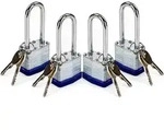 SEPOX Vorh&auml;ngeschloss 40mm mit langem B&uuml;gel, Doppelpack, laminiertem Stahl