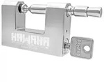 Vorh&auml;ngeschloss Edelstahl D-Form 80mm mit 3 Schl&uuml;sseln, unterschiedlich...