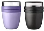 Mepal | Lunchpot Ellipse Mixed | Vivid Lilac + Nordic Black | M&uuml;slibecher to...