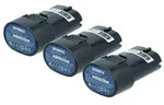 EXTENSILO 3x Akku kompatibel mit Makita TD021D, TD021, TD021DSE, TD021DSEX |...