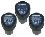 EXTENSILO 3x Akku kompatibel mit Ryobi RRS12011L, RMT12011L Werkzeug (2500 mAh,