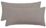 vidaXL Kissenbezug 2 pcs HEERLEN Hellgrau 40 x 80 cm Boucl&eacute;